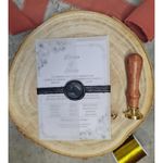 Market - Cadouri - Invitatii evenimente - Invitatie de Nunta Eleganta cu sigiliu de ceara, negru si plic Vellum - Infinity.ro