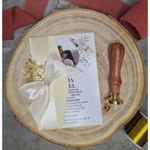 Market - Cadouri - Invitatii evenimente - Invitatie de Nunta cu flori uscate si fundita de satin - Infinity.ro