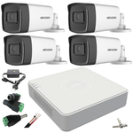 Casa si Gradina - Electrice - Smart Home - Camere de supraveghere - Sistem Supraveghere profesional Hikvision 4 Camere 5MP Turbo HD IR 80 - Infinity.ro