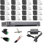 Casa si Gradina - Electrice - Smart Home - Camere de supraveghere - Sistem Supraveghere profesional Hikvision 16 Camere 5MP Turbo HD IR 80 m - Infinity.ro