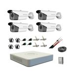 Casa si Gradina - Electrice - Smart Home - Camere de supraveghere - Sistem supraveghere Hikvision 4 camere 2MP IR 80 m DVR 4 canale Hard 1TB accesorii - Infinity.ro