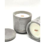 Casa si Gradina - Decoratiuni - Aromaterapie si lumanari - Lumanari si candele - Lumanare Parfumata decorativa – Tranquility, Clasic Grey, Lamaie, Cocaza negre, Lemongrass, 170 g - Infinity.ro