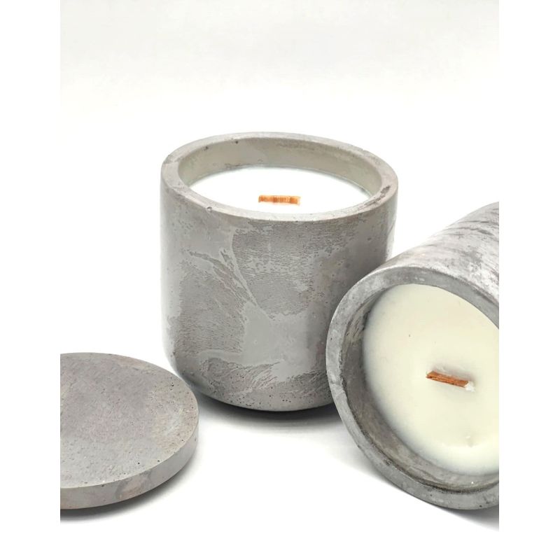 Casa si Gradina - Decoratiuni - Aromaterapie si lumanari - Lumanari si candele - Lumanare Parfumata decorativa – Tranquility, Clasic Grey, Lamaie, Cocaza negre, Lemongrass, 170 g - Infinity.ro
