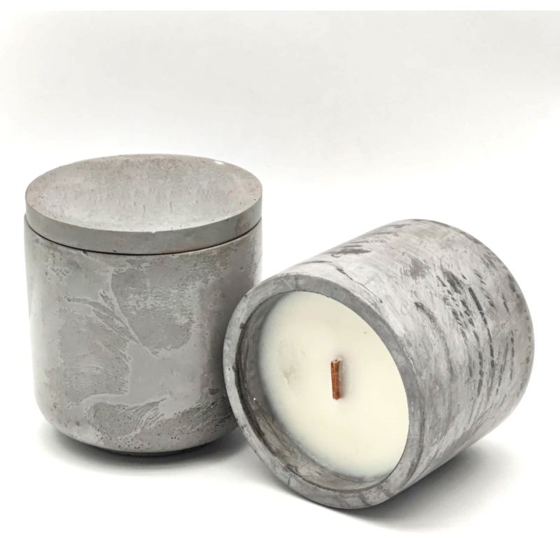 Casa si Gradina - Decoratiuni - Aromaterapie si lumanari - Lumanari si candele - Lumanare Parfumata decorativa – Tranquility, Clasic Grey, Lamaie, Cocaza negre, Lemongrass, 170 g - Infinity.ro