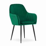 Casa si Gradina - Mobilier - Scaune si fotolii - Scaune - Scaun bucatarie/living, Artool, Lugo, catifea, metal, verde si negru, 57.5 x 56.5 x 86.5 cm - Infinity.ro