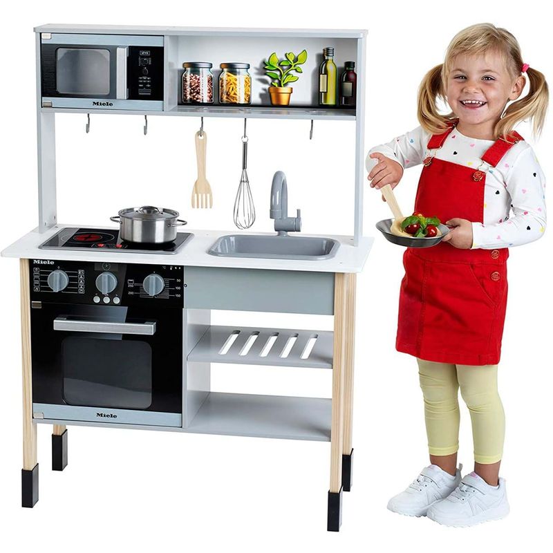 Jucarii, Copii si Bebe - Jucarii si jocuri - Jucarii de rol - Bucatarii copii - Bucatarie din lemn Miele - Infinity.ro