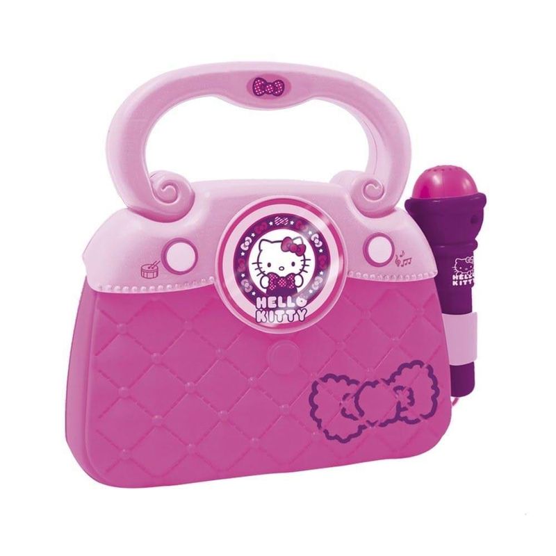 Jucarii, Copii si Bebe - Jucarii si jocuri - Jucarii de rol - Instrumente muzicale de jucarie - Geanta cu microfon si amplificator Hello Kitty NEW - Infinity.ro