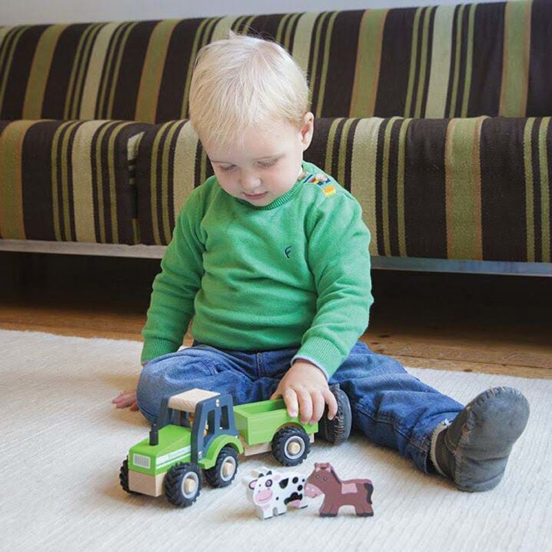 Jucarii, Copii si Bebe - Jucarii si jocuri - Vehicule si jucarii cu telecomanda - Utilaje constructie de jucarie - Tractor cu trailer - animale - Infinity.ro
