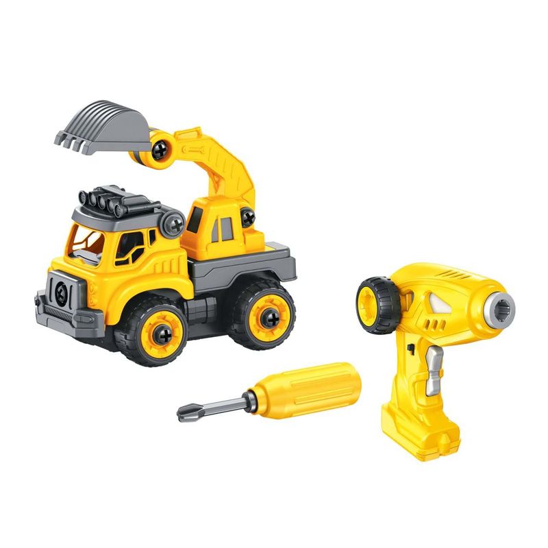 Jucarii, Copii si Bebe - Jucarii si jocuri - Vehicule si jucarii cu telecomanda - Masinute - Set constructie Camion Autobasculanta si Excavator cu radiocomanda - Infinity.ro