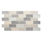 Casa si Gradina - Constructii - Materiale constructii - Placi decorative - Panou decorativ, PVC, model textil 3D, nuante gri pastel, 96 x 48.5 cm - Infinity.ro