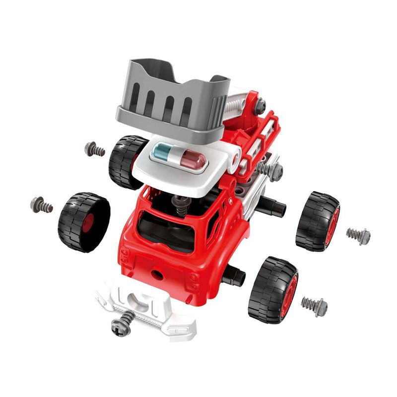 Jucarii, Copii si Bebe - Jucarii si jocuri - Seturi de constructie si cuburi - Seturi de constructie - Set constructie Camion Pompieri cu radiocomanda - Infinity.ro