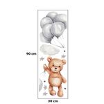 Casa si Gradina - Decoratiuni - Stickere decorative - Sticker Decorativ Pentru Copii, Autoadeziv, Ursulet cu baloane, 50x67 cm - Infinity.ro