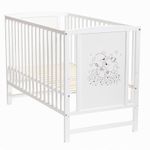 Casa si Gradina - Mobilier - Mobilier copii - Patuturi copii - Patut pentru bebelusi din lemn masiv, 120×60 cm, Bears - Infinity.ro