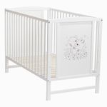 Casa si Gradina - Mobilier - Mobilier copii - Patuturi copii - Patut pentru bebelusi din lemn masiv, 120×60 cm, Bears - Infinity.ro