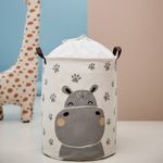 Casa si Gradina - Mobilier - Mobilier copii - Mobilier camera copiilor - Cos Pliabil Pentru Jucarii, Rufe, Bumbac Canvas, Impermeabil, SIPO, 35x42 cm, Bumbac, 43l, Hippo - Infinity.ro