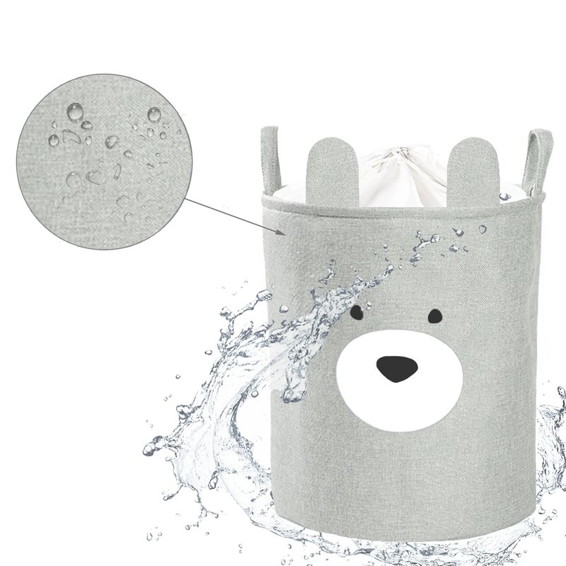 Casa si Gradina - Mobilier - Mobilier copii - Mobilier camera copiilor - Cos Pliabil Pentru Depozitare Jucarii cu Snur pentru Inchidere, PREMIUM XL, 63 l, Impermeabil, SIPO, Ursulet - Infinity.ro