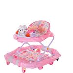Jucarii, Copii si Bebe - Carucioare si articole de transport - Premergatoare - Premergator Go Kart Mereu in miscare, cu sistem de balansare,model 8 roti ,cu muzica ,pliabil,maner de impins , roz - Infinity.ro