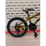 Sport si Outdoor - Ciclism - Biciclete pentru copii - Bicicleta Go Kart 20 inch Caraiman,pentru copii 7-10 ani , frana disc ,18 viteze, auriu - Infinity.ro