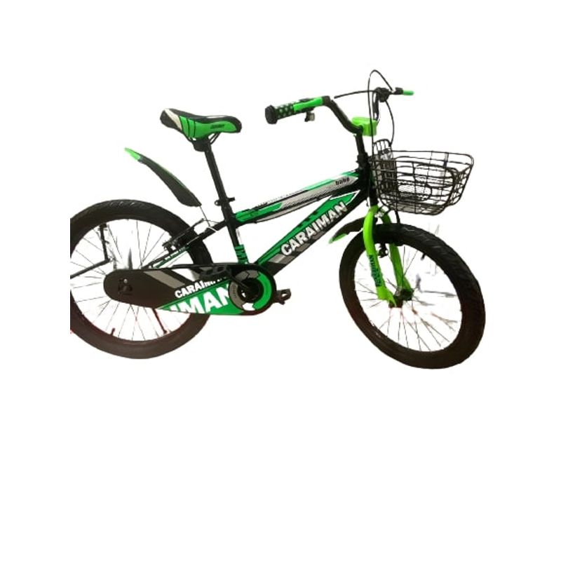 Sport si Outdoor - Ciclism - Biciclete pentru copii - Bicicleta Go Kart 20inch Caraiman , pentru copii cu varsta 6-10 ani,cu cos ,aparatori noroi, cric, culoare verde - Infinity.ro