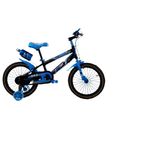 Sport si Outdoor - Ciclism - Biciclete pentru copii - Bicicleta Go kart Colors 20 inch , intre 5-9 ani, roti ajutatoare silicon ,aparatoare si suport cu bidon apa, albastru - Infinity.ro