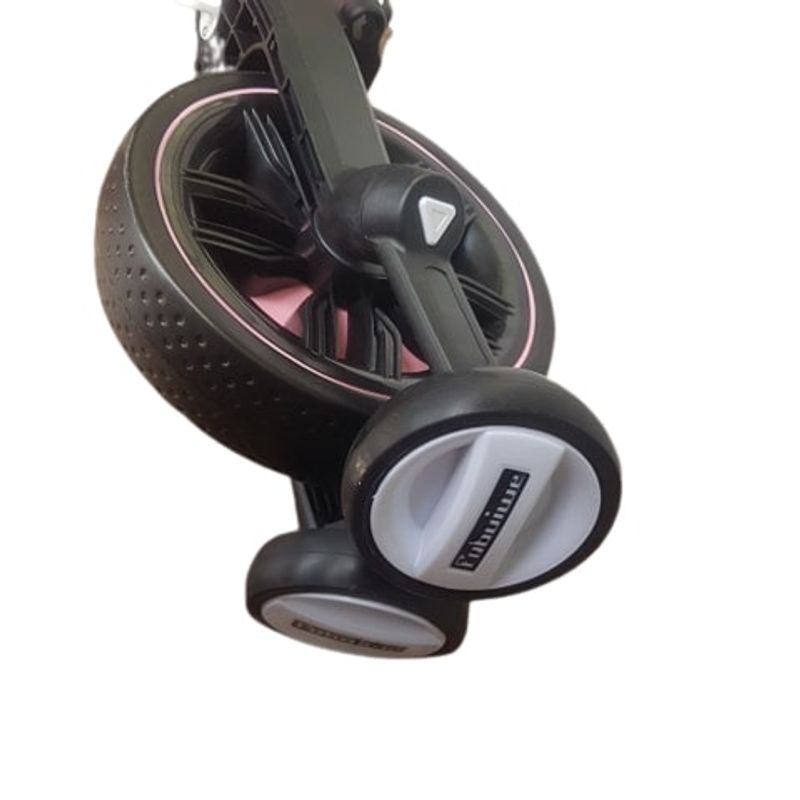 Sport si Outdoor/Ciclism/Biciclete pentru copii - Bicicleta Go Kart Day ,roti 10 inch ,cu pedale, pentru copii 2-3 ani , cu roti ajutatoare, pliabila,culoare roz - Infinity.ro