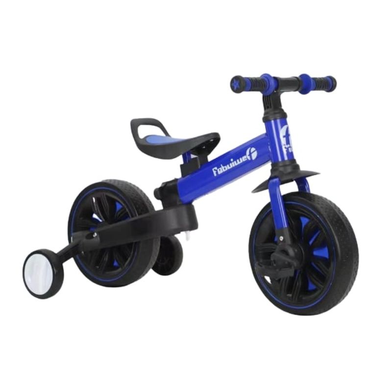 Sport si Outdoor - Ciclism - Biciclete pentru copii - Bicicleta Go Kart Day ,roti 10 inch , pentru copii 2-3 ani , cu roti ajutatoare,pliabila, culoare albastru - Infinity.ro