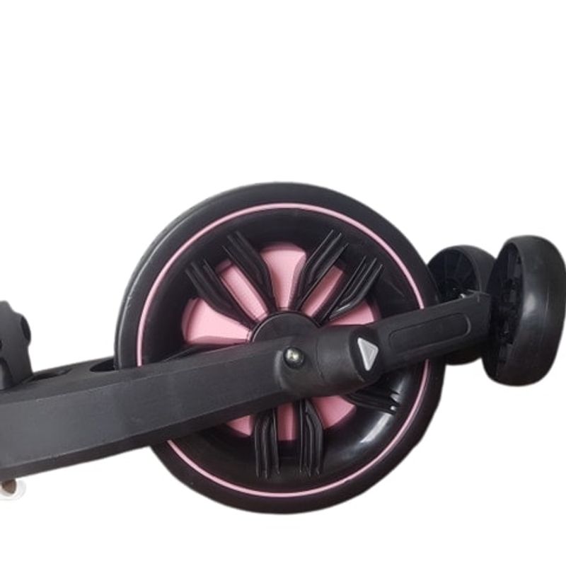 Sport si Outdoor/Ciclism/Biciclete pentru copii - Bicicleta Go Kart Day ,roti 10 inch ,cu pedale, pentru copii 2-3 ani , cu roti ajutatoare, pliabila,culoare roz - Infinity.ro