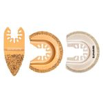 Casa si Gradina - Constructii - Scule electrice si accesorii - Accesorii fierastraie electrice - Panza/lama fierastrau, pentru multifunctional, cu carbura tungsten, pentru ceramica, 3 buc, Graphite - Infinity.ro