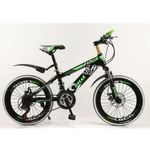 Sport si Outdoor - Ciclism - Biciclete pentru copii - Bicicleta Go Kart 20 inch SHM,pentru copii 7-10 ani, frana disc, 21viteze, negru cu verde - Infinity.ro