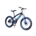 Sport si Outdoor - Ciclism - Biciclete pentru copii - Bicicleta 20 inch Go Kart Beiduofu, frana disc, 21 viteze, 7-10 ani, negru cu albastru - Infinity.ro