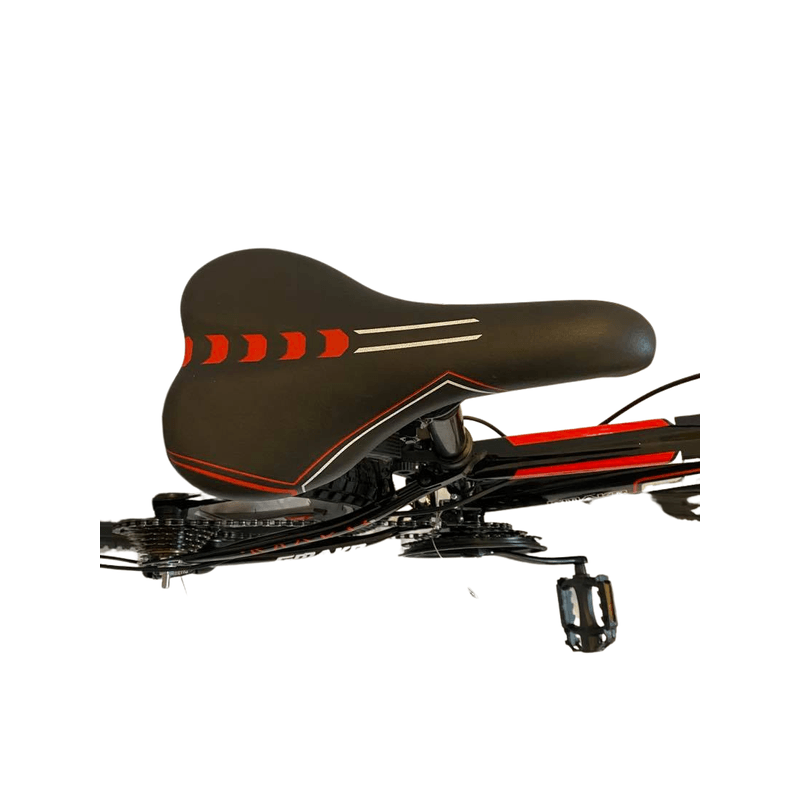 Sport si Outdoor - Ciclism - Biciclete pentru copii - Bicicleta Go Kart 20 inch pentru copii 7-10 ani , Janta aluminiu 3 spite, frana disc ,21 viteze, negru/rosu - Infinity.ro