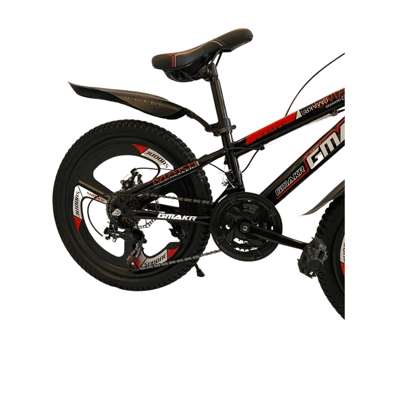 Sport si Outdoor - Ciclism - Biciclete pentru copii - Bicicleta Go Kart 20 inch pentru copii 7-10 ani , Janta aluminiu 3 spite, frana disc ,21 viteze, negru/rosu - Infinity.ro