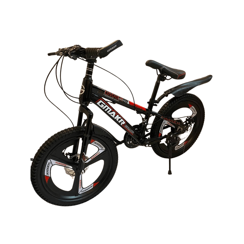 Sport si Outdoor - Ciclism - Biciclete pentru copii - Bicicleta Go Kart 20 inch pentru copii 7-10 ani , Janta aluminiu 3 spite, frana disc ,21 viteze, negru/rosu - Infinity.ro