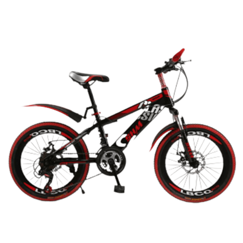 Sport si Outdoor - Ciclism - Biciclete pentru copii - Bicicleta Go Kart 20 inch Super Red,pentru copii 7-10 ani , frana disc ,21 viteze, negru cu rosu - Infinity.ro