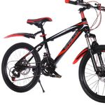 Sport si Outdoor/Ciclism/Biciclete pentru copii - Bicicleta 20 inch Go Kart Shim 2, frana disc, 7 viteze, 7-10 ani, negru cu rosu - Infinity.ro