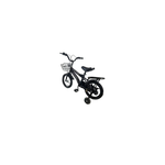 Sport si Outdoor - Ciclism - Biciclete pentru copii - Bicicleta Go Kart HdLong 16 inch , pentru copii, 4-6ani, roti ajutatoare silicon, portbagaj, cos jucarii, negru - Infinity.ro
