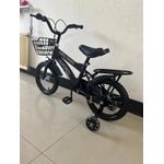 Sport si Outdoor - Ciclism - Biciclete pentru copii - Bicicleta Go Kart HdLong 16 inch , pentru copii, 4-6ani, roti ajutatoare silicon, portbagaj, cos jucarii, negru - Infinity.ro