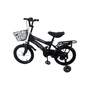 Bicicleta Go Kart HdLong 16 inch , pentru copii, 4-6ani, roti ajutatoare silicon, portbagaj, cos jucarii, negru