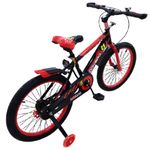 Sport si Outdoor - Ciclism - Biciclete pentru copii - Bicicleta Go kart Ankang,16 inch ,cu far,pentru copii 4-6 ani, roti ajutatoare silicon ,aparatoare noroi, rosu cu negru - Infinity.ro
