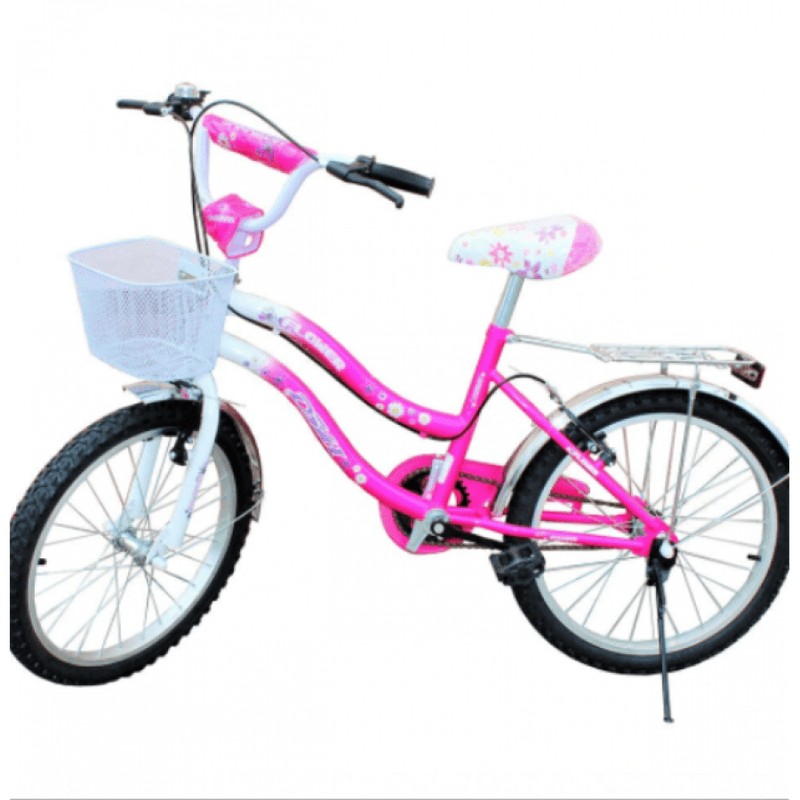 Sport si Outdoor - Ciclism - Biciclete pentru copii - Bicicleta Go Kart Caraiman 20 inch pentru fetite cu intre 5-9 ani, aparatoare noroi, sonerie,cric roz - Infinity.ro