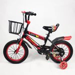 Sport si Outdoor - Ciclism - Biciclete pentru copii - Bicicleta Go kart Newport 16 inch , pentru copii , roti ajutatoare silicon , suport bidon apa, rosu - Infinity.ro