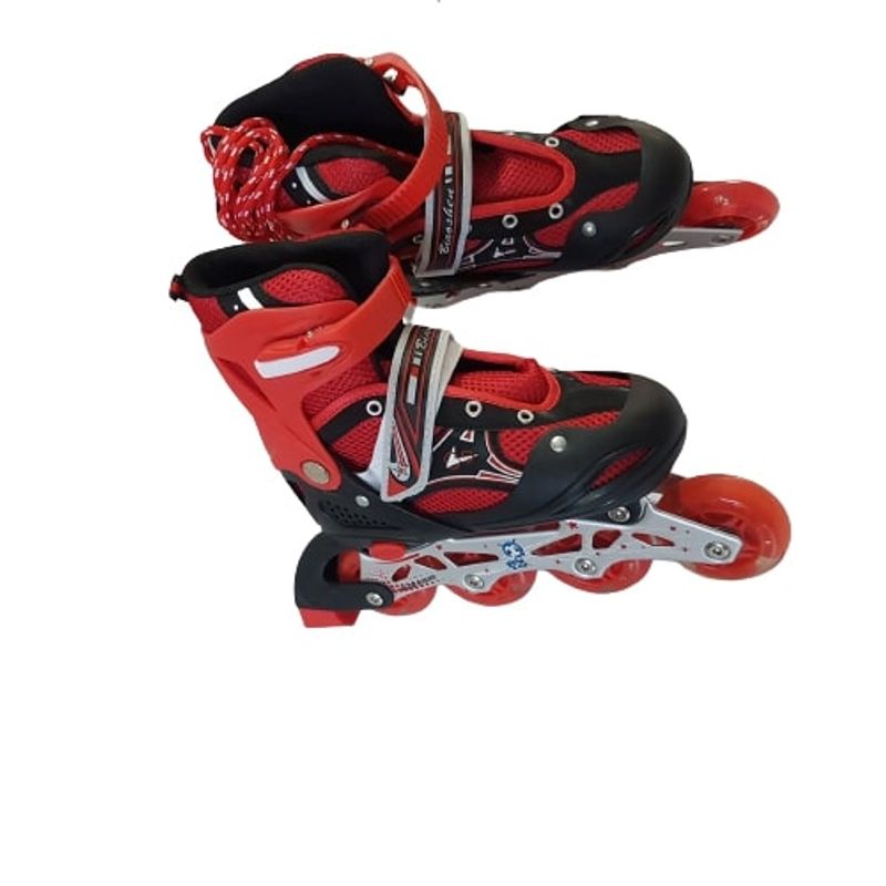 Sport si Outdoor - Role, trotinete si skateboard - Role copii - Role Go Kart pentru fete,marime M (34-36) ,roti silicon, rosu - Infinity.ro