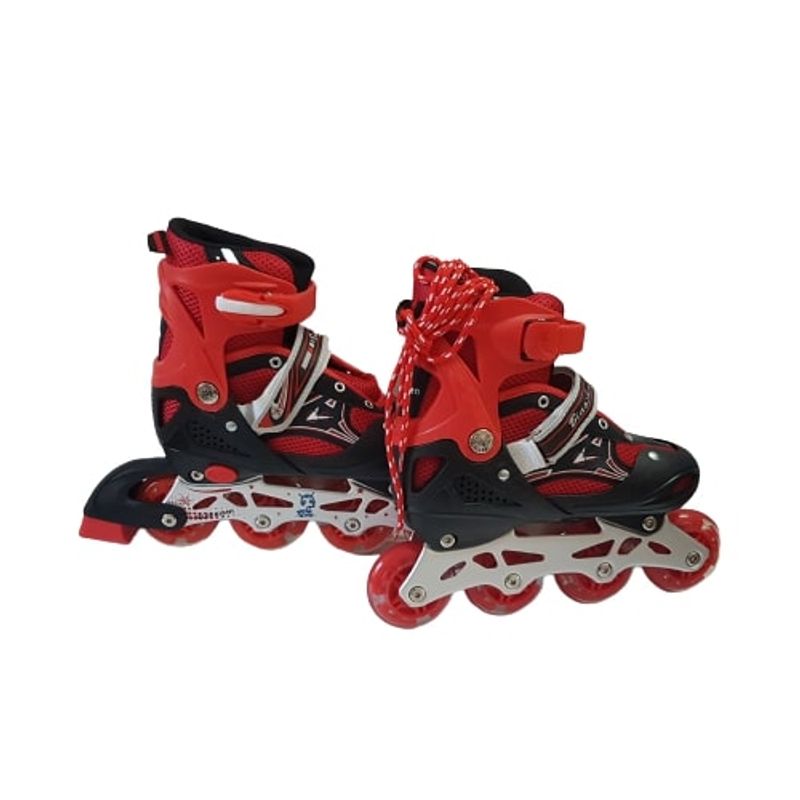 Sport si Outdoor - Role, trotinete si skateboard - Role copii - Role Go Kart pentru fete,marime M (34-36) ,roti silicon, rosu - Infinity.ro