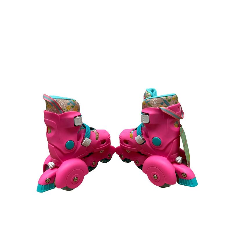 Sport si Outdoor - Role, trotinete si skateboard - Role copii - Role Go Kart Bia pentru fete,cu casca, cotiere si genunchiere, masuri reglabile 26 - 29, roz - Infinity.ro