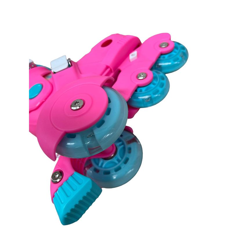 Sport si Outdoor - Role, trotinete si skateboard - Role copii - Role Go Kart Bia pentru fete,cu casca, cotiere si genunchiere, masuri reglabile 26 - 29, roz - Infinity.ro