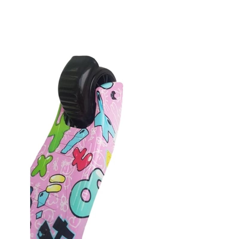 Sport si Outdoor - Role, trotinete si skateboard - Trotinete copii - Trotineta Go Kart pentru copii , cu muzica si roti luminoase, +3 ani,pliabila  roz - Infinity.ro