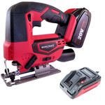 Casa si Gradina - Constructii - Scule electrice si accesorii - Fierastraie electrice - Fierastrau pendular, 20 V Li-ion, cu acumulator 2 Ah, incarcator, Worcraft - Infinity.ro