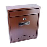 Casa si Gradina - Constructii - Depozitare, transport si protectie - Cutii postale - Cutie postala, maro, 26 x 9 x 31 cm, Flatblock - Infinity.ro