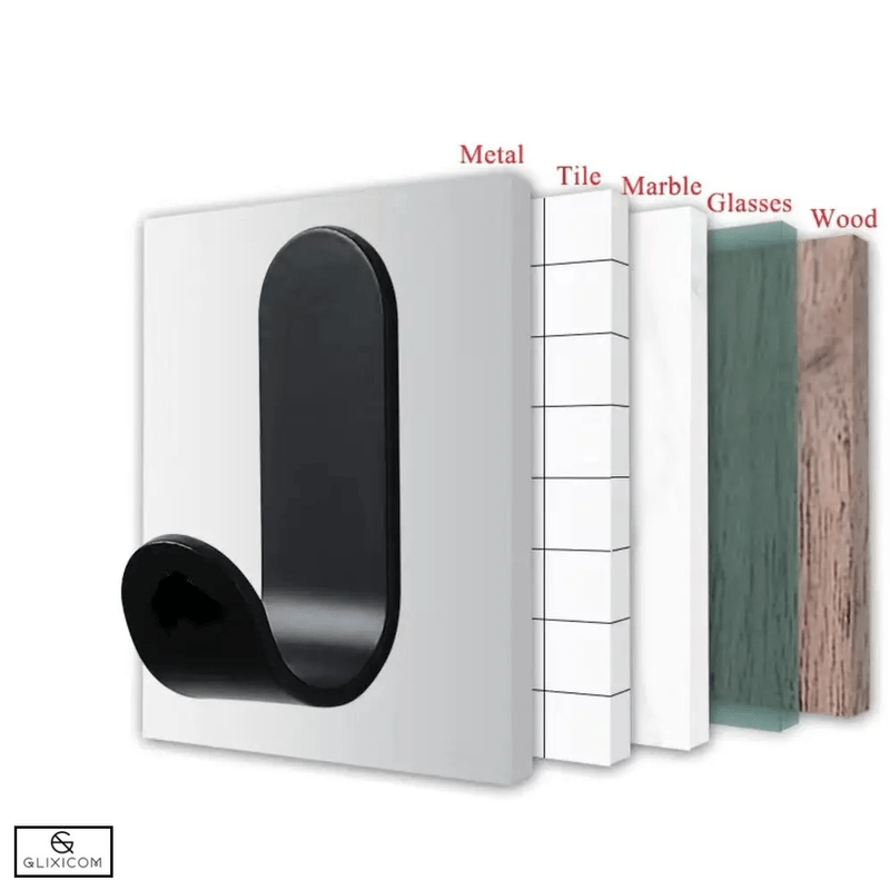 Casa si Gradina - Mobilier - Organizare si depozitare - Cuiere - Cuier Autoadeziv din Otel Inoxidabil Multifunctional Tip Agatatoare Glixicom 6 Bucati Negru - Infinity.ro