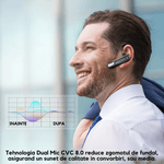 TV, Audio-Video si Foto - Portabile audio - Casti audio - Casca Bluetooth 5.0, Multipoint, Compatibilitate iOS/Android, Sunet HD, Autonomie 24H, Noise Cancelling, Handsfree, Husa - Infinity.ro